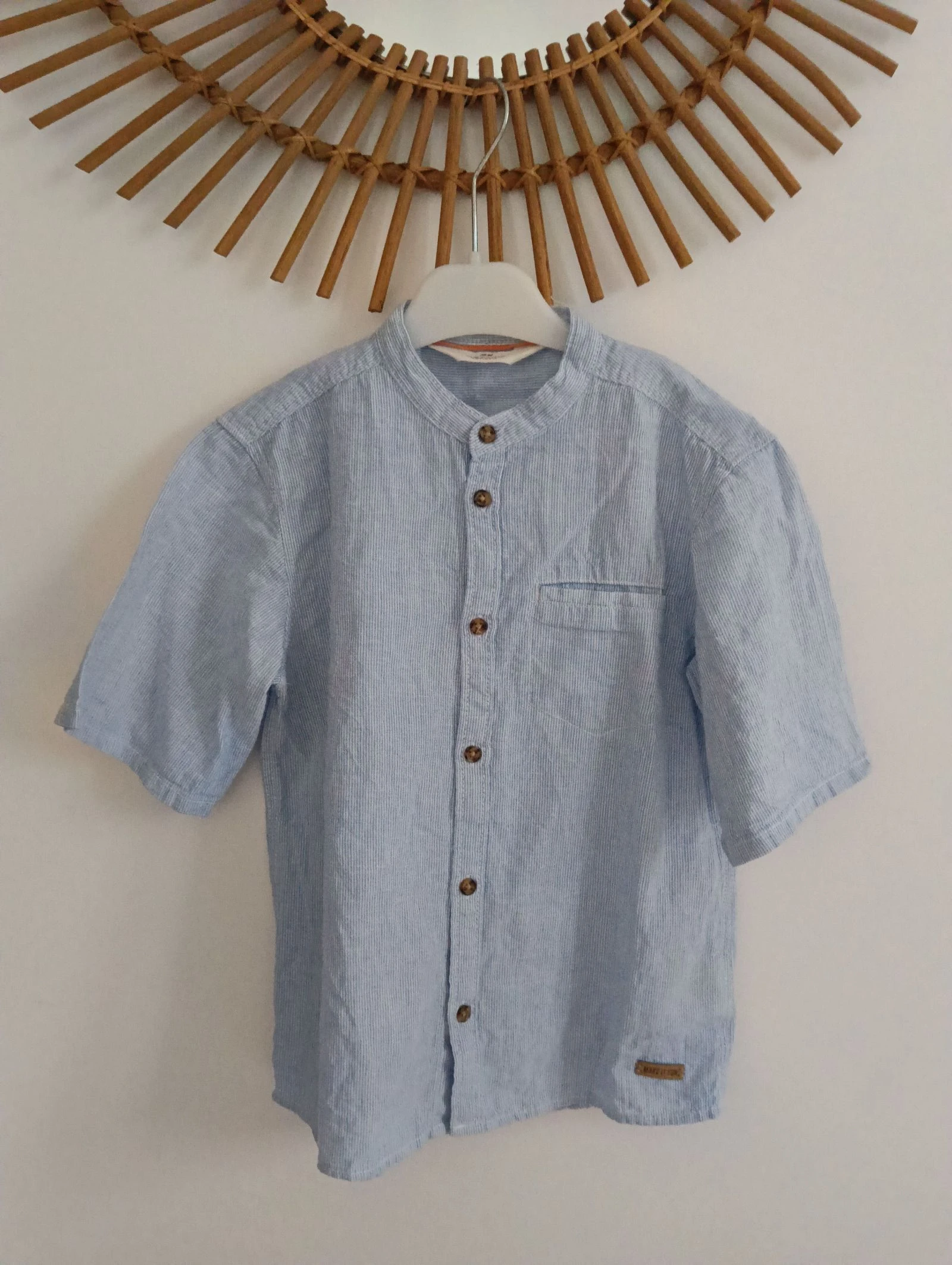 Chemise mc bleu ciel h&m